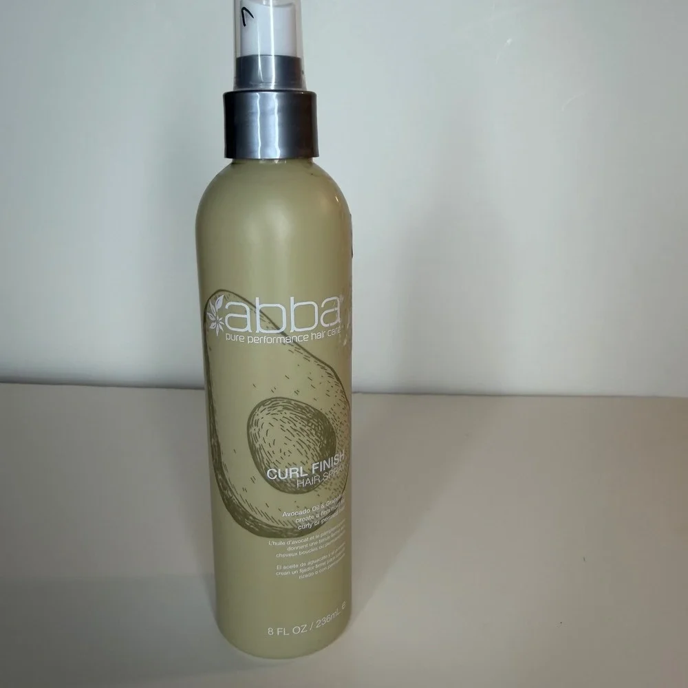 ABBA Pure Performance Curl Finish Hair Spray 8oz Avocado Grapefruit Firm Hold